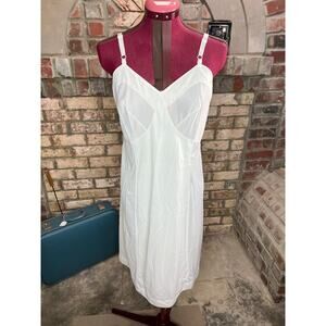 full slip dress white 1960s sears